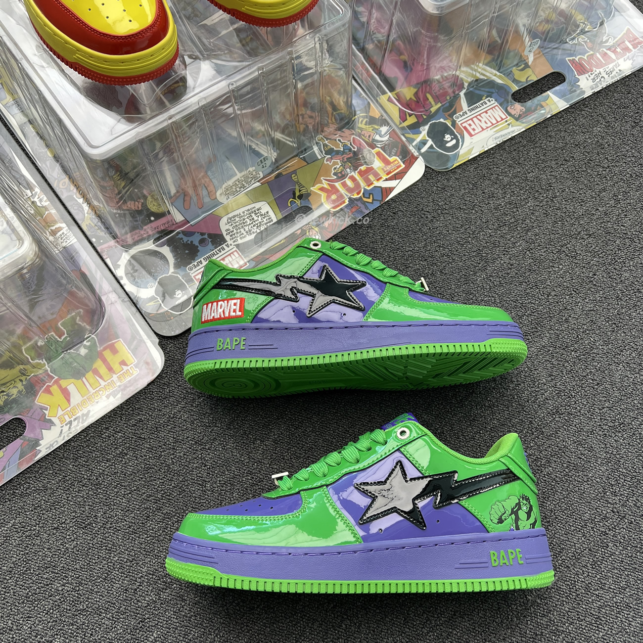 A Bathing Ape Bape Sta Marvel Comics Rocket Raccoon Thor Hulk Captain America Black Widow Iron Man  2022 (24) - www.newkick.vip
